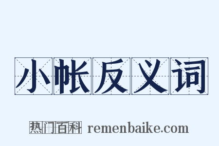 小帐反义词是什么意思的图片